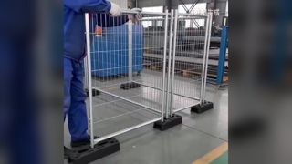 Schnellinstallation des Sicherheitszauns für den Standort