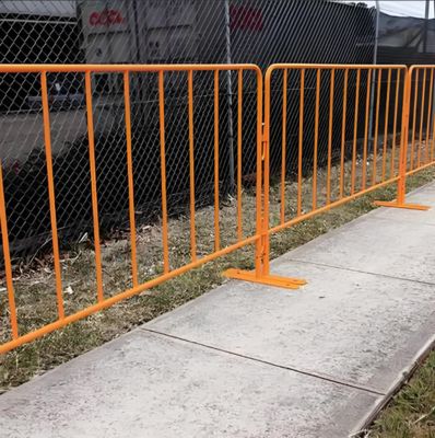 Heavy Duty 4FT Portable Steel Crowd Control Barrier with 5000N Vertical Load and 1.5mm Pipe Thickness