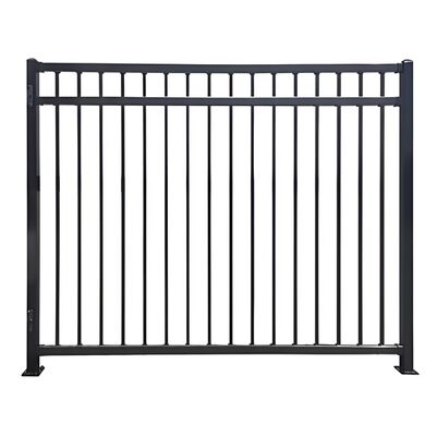 3Rails Corrosion Proof Black Tubular Steel Fence Low Maintenance Garden Fence