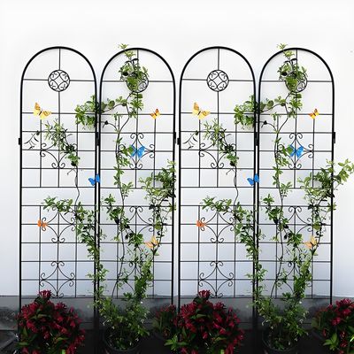 Wasserdichte schwarze dekorative Metall Garten Zaun Platten für Blumenbett 32 Zoll