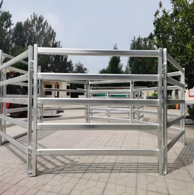 5 Schienen verzinktes ovales Rohr Metall Vieh Schaf Zaun Panel