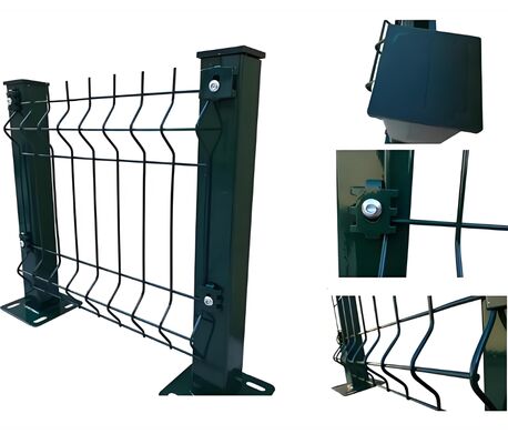 PVC-Beschichtung 3D-Bogen-Bogen-V-Gitter-Sicherheitszaun für den Außenbereich
