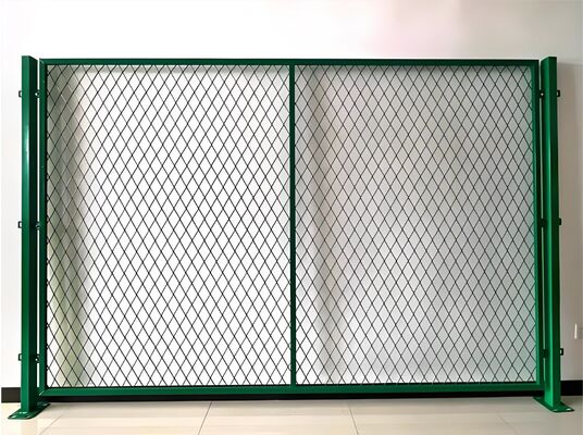 Highway Security Barrier Expanded Metal Wire Mesh Fence Panels With Diamond Frame