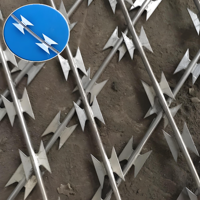 Hot Dipped Galvanized CBT-65 Razor Barbed Wire with 500mm Outer Diameter for High Security
