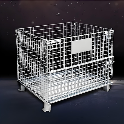 Robuster Aufbewahrungskäfig aus Drahtgeflecht mit einer Tragfähigkeit von 1000 kg, hoher Stapelaufbau, 1200 x 800 x 1000 mm